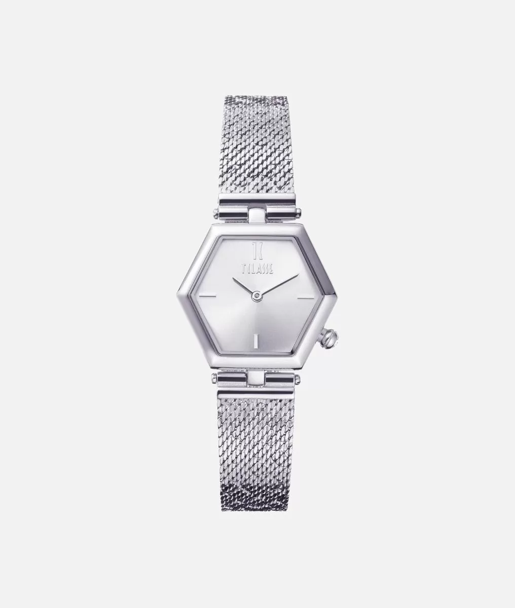 Alviero martini 1a classe Salina orologio con cinturino in acciacio inossidabile Argento