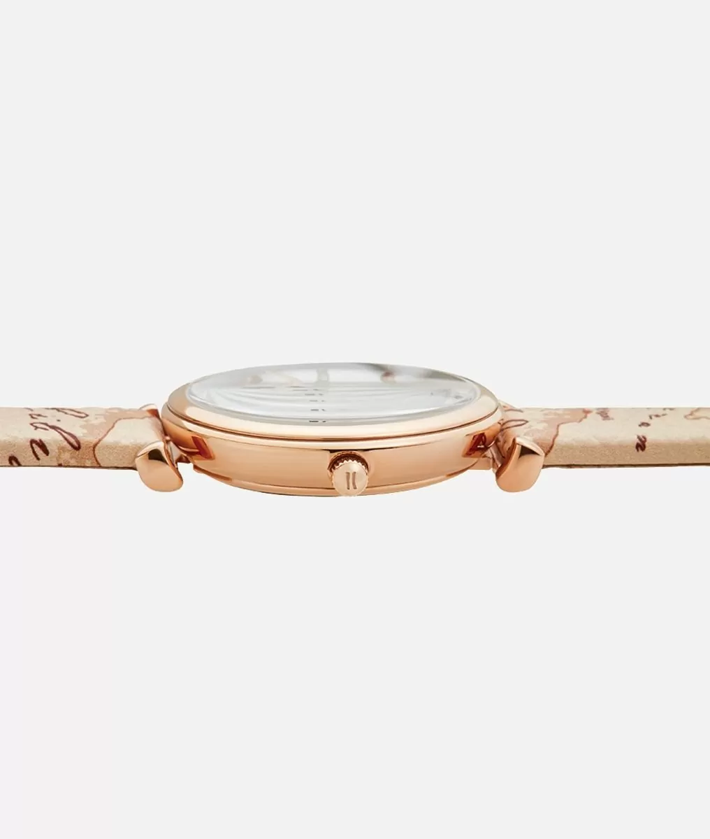 Alviero martini 1a classe Sardegna orologio con cinturino in pelle stampa Geo Beige Vendita Economica