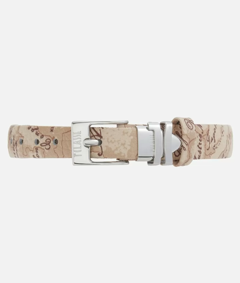 Alviero martini 1a classe Madagascar orologio con cinturino in pelle stampa Geo Beige Vendite Flash