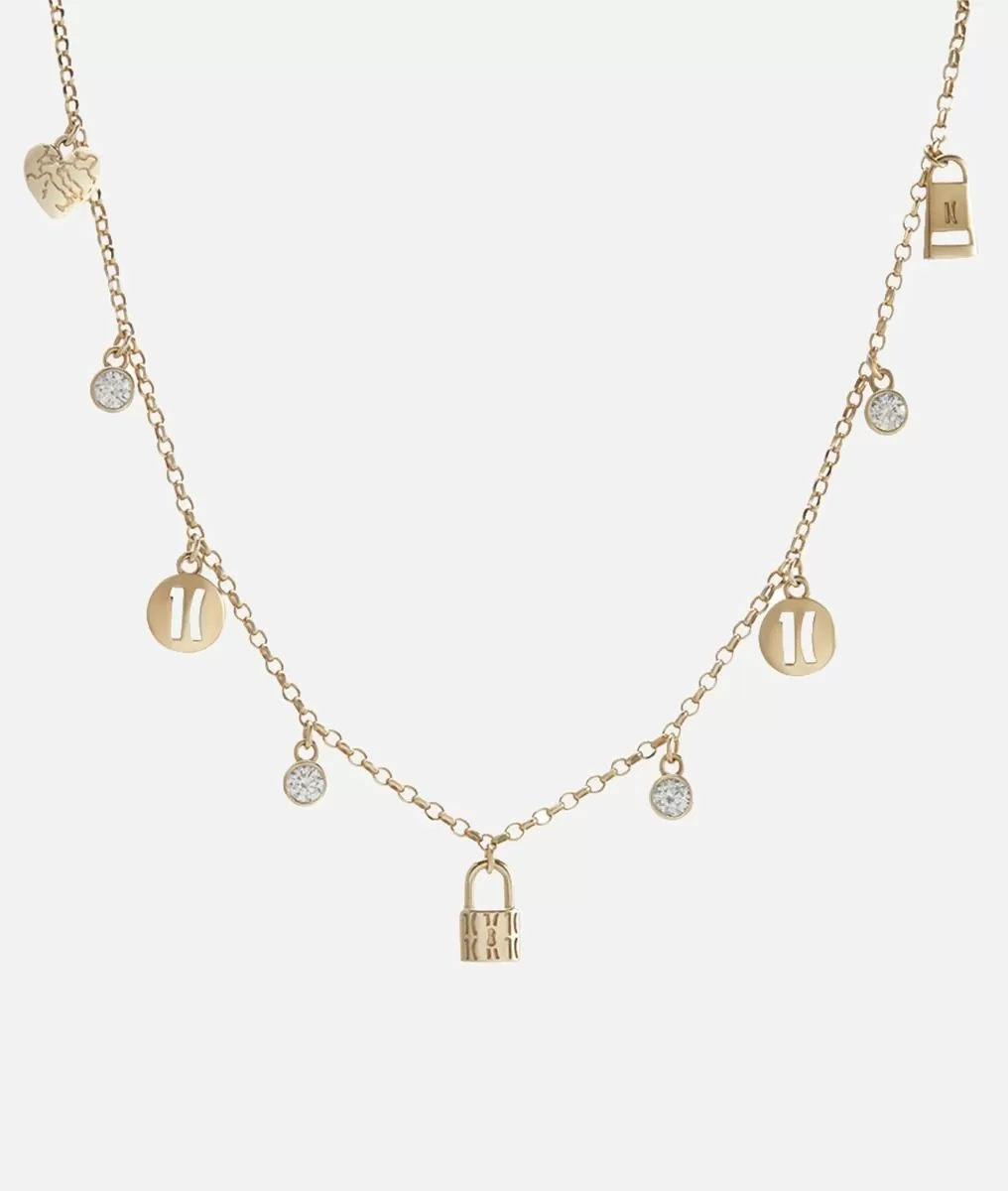 Alviero martini 1a classe Rambla collana in argento con charms bagnata in Oro Giallo Shopping online