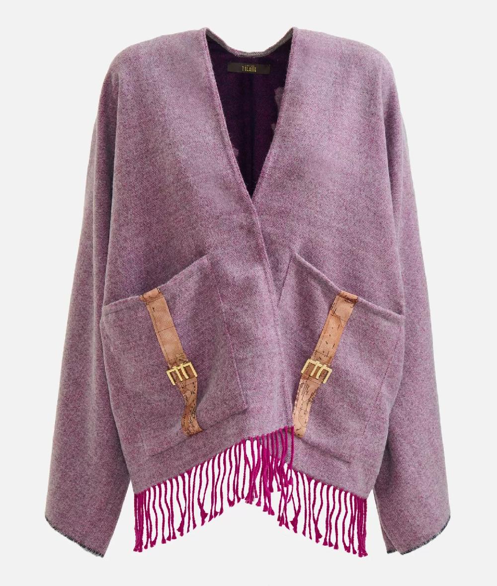 Alviero martini 1a classe Mantella con tasche e fibbia 1C Grigio Medio Offerta natalizia