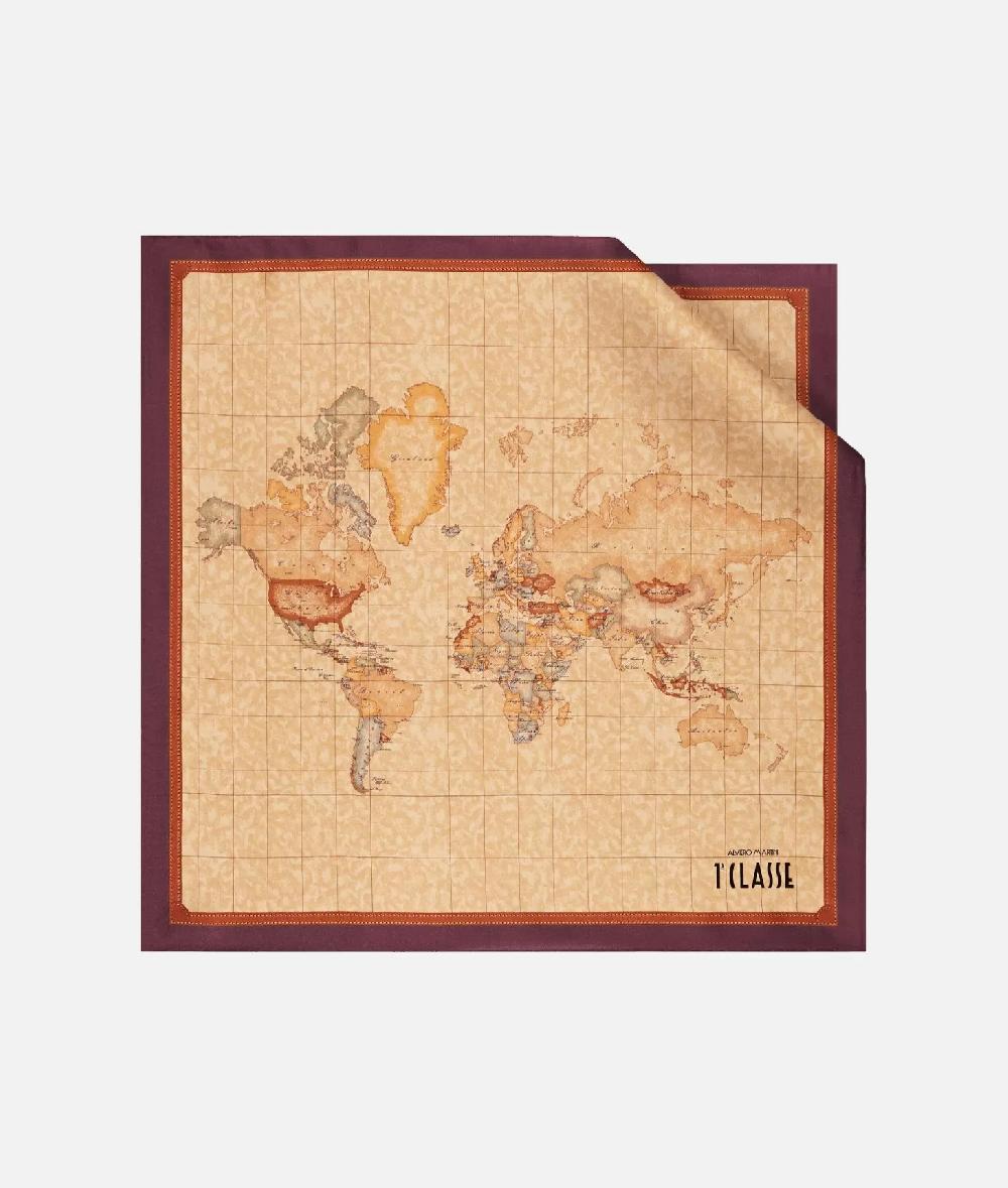 Alviero martini 1a classe Foulard Geo Classic 50x50 Burgundy