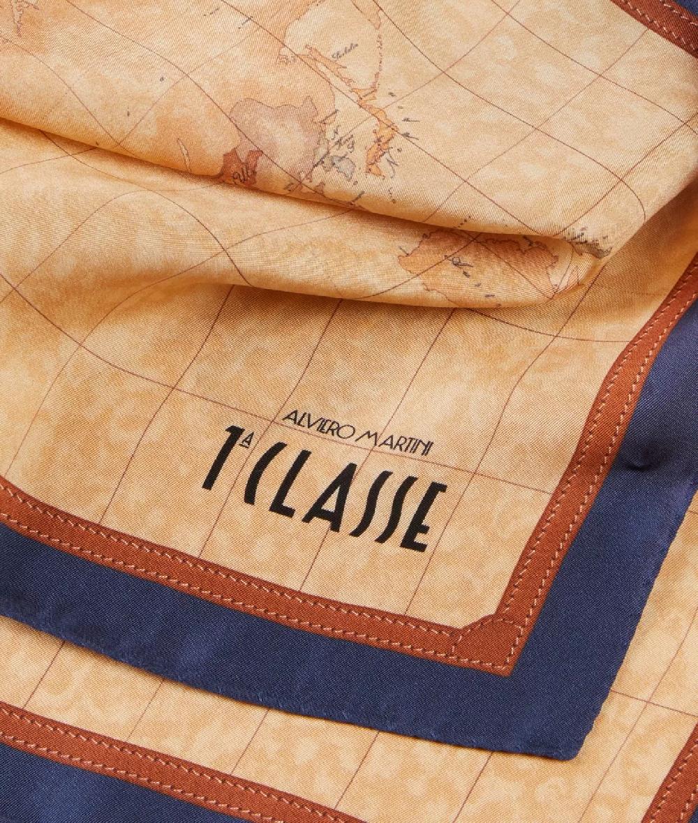Alviero martini 1a classe Foulard Geo Classic 50x50 Blu Navy Comprane uno, ottenene uno gratis