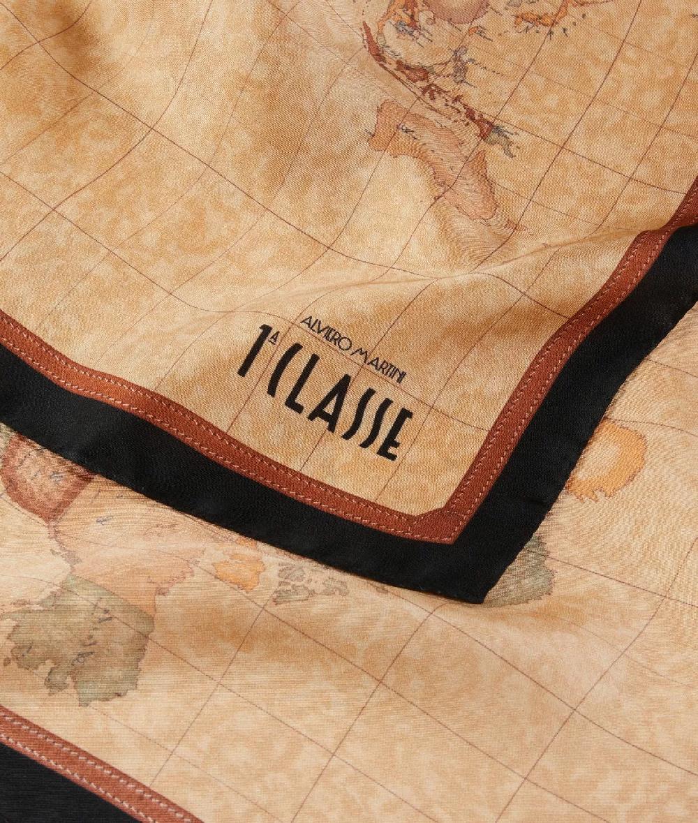 Alviero martini 1a classe Foulard Geo Classic 50x50 Nero Offerte speciali