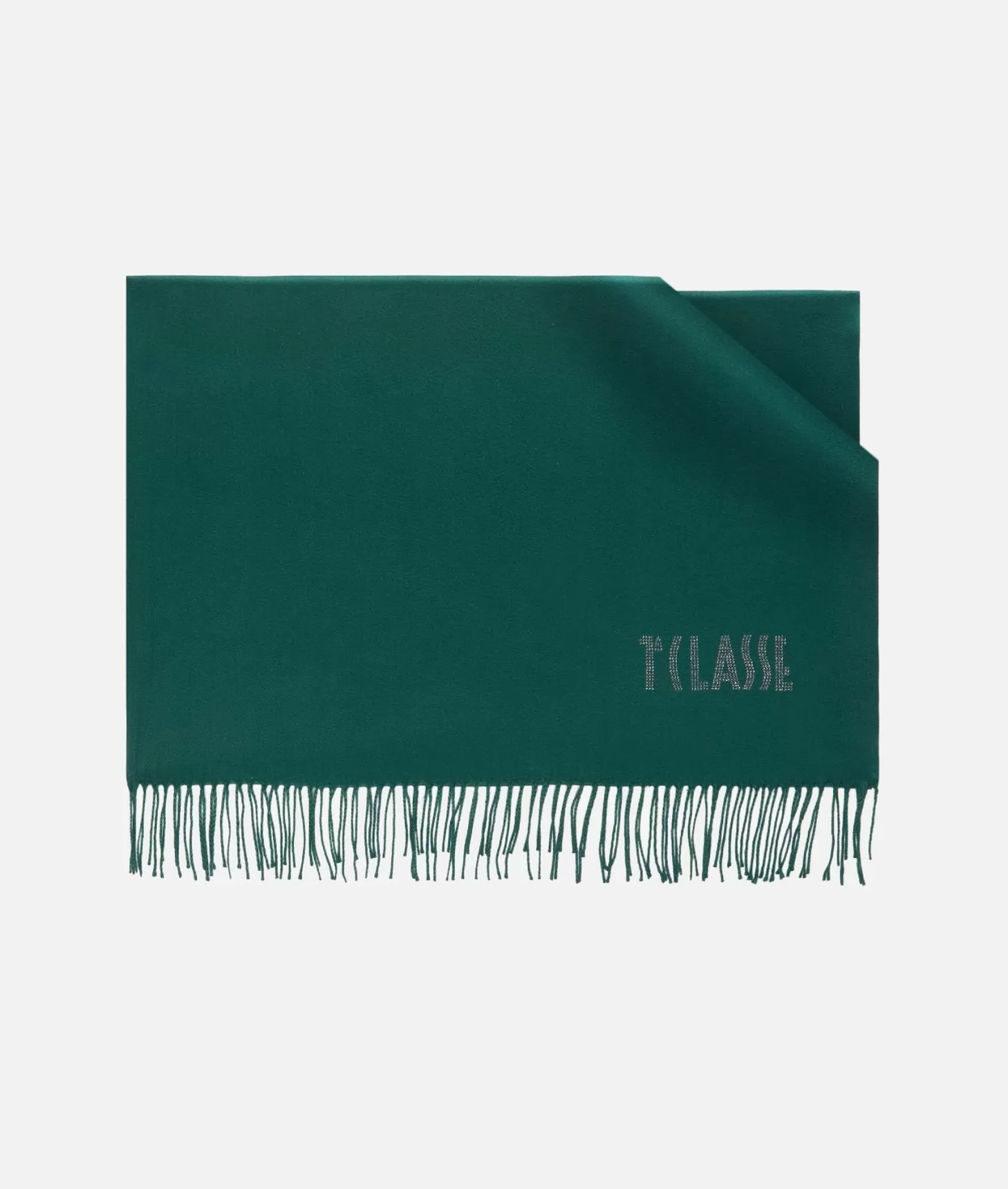 Alviero martini 1a classe Stola con logo in strass 72x175 Verde Bottiglia