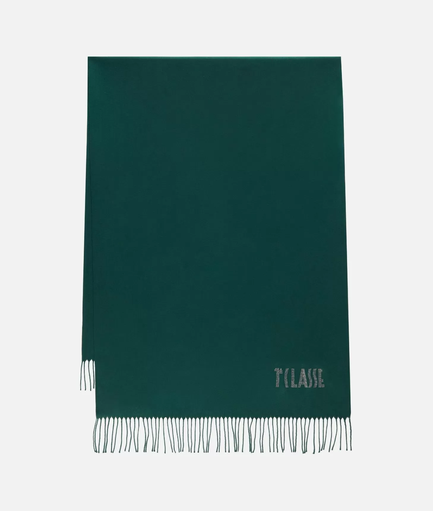 Alviero martini 1a classe Stola con logo in strass 72x175 Verde Bottiglia Fino al 65% di sconto