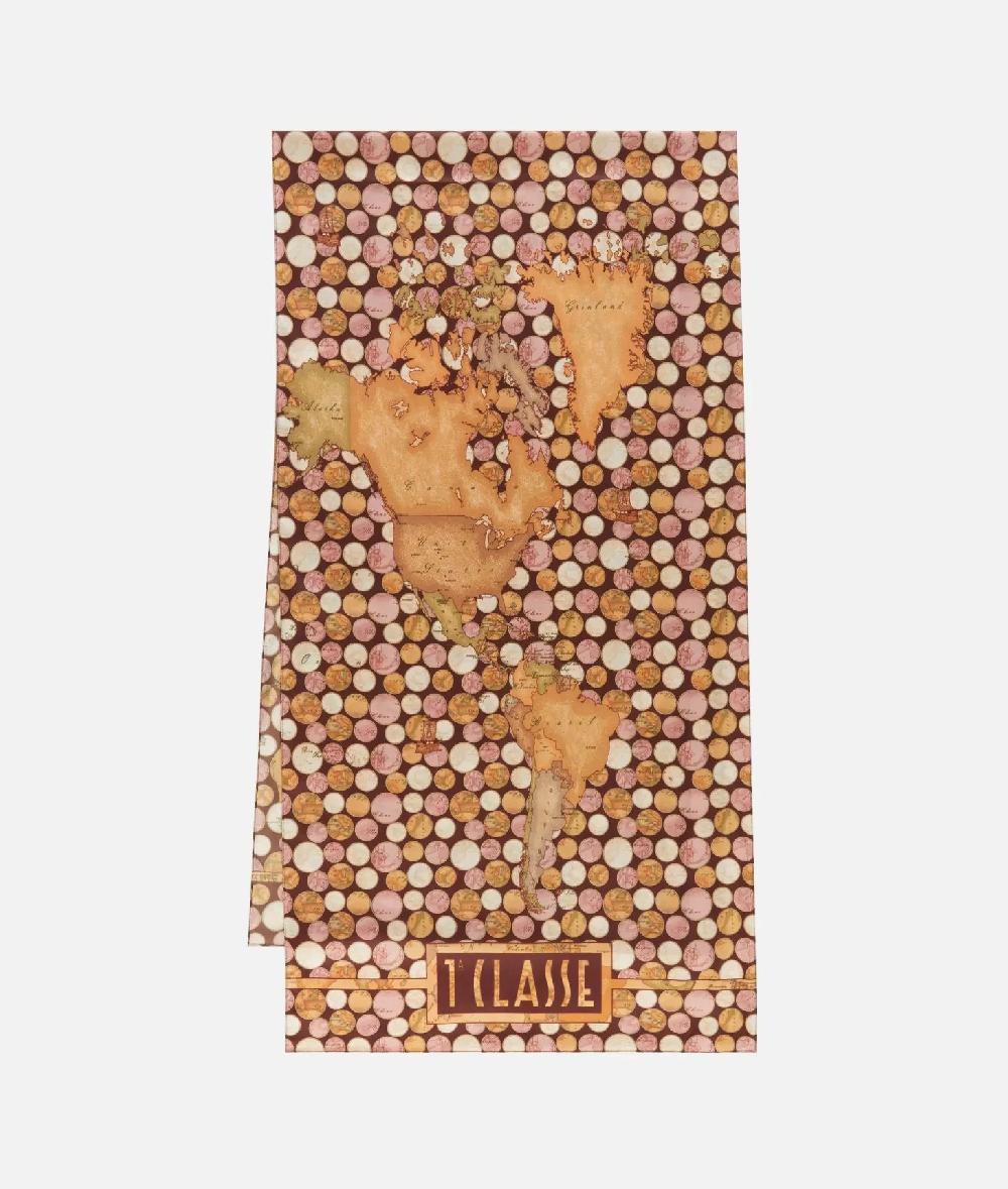 Alviero martini 1a classe Sciarpa Geo Pois 48x180 Burgundy Limitato a 3 giorni