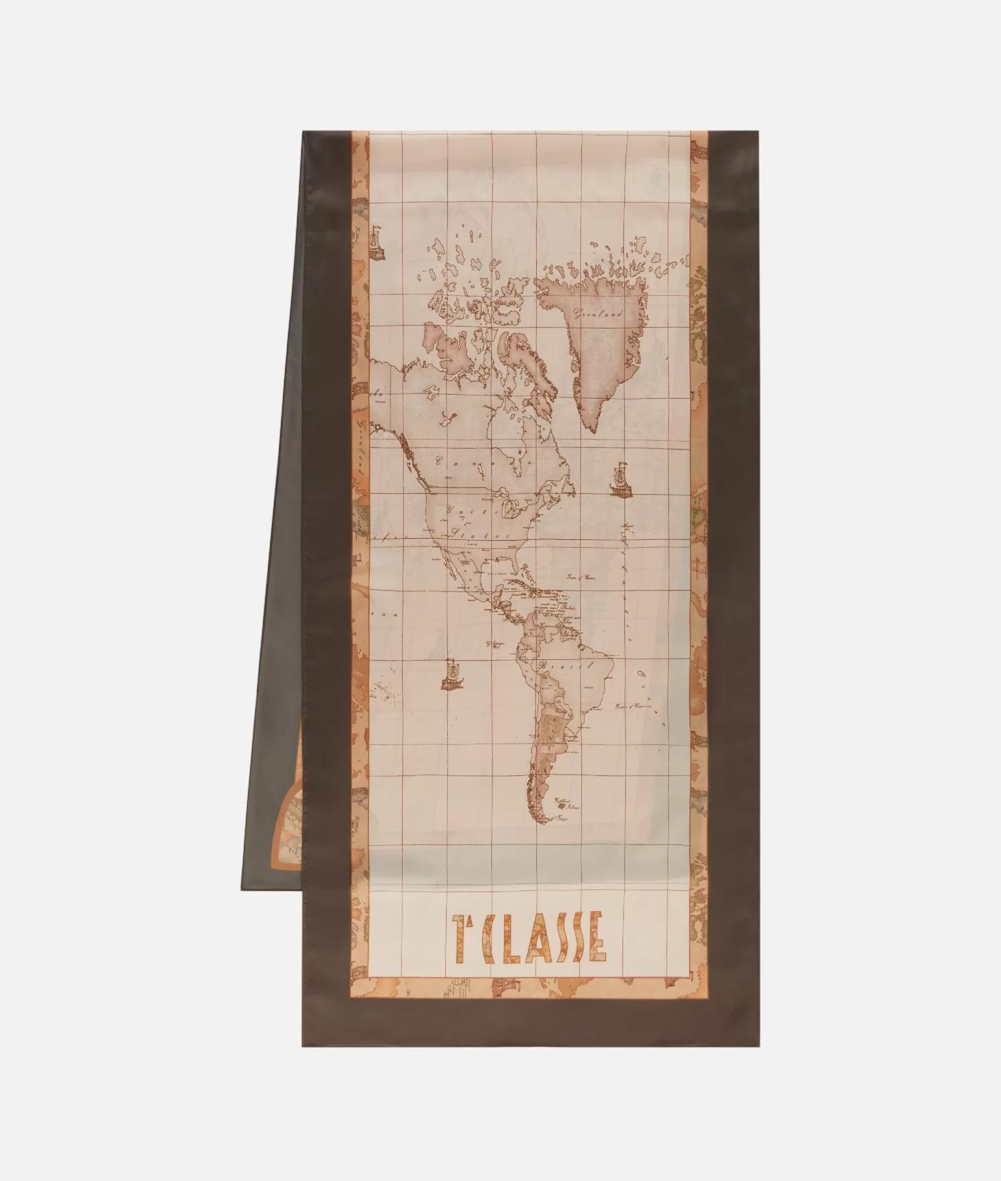 Alviero martini 1a classe Sciarpa Geo Cuori 48x180 Kaki Italia