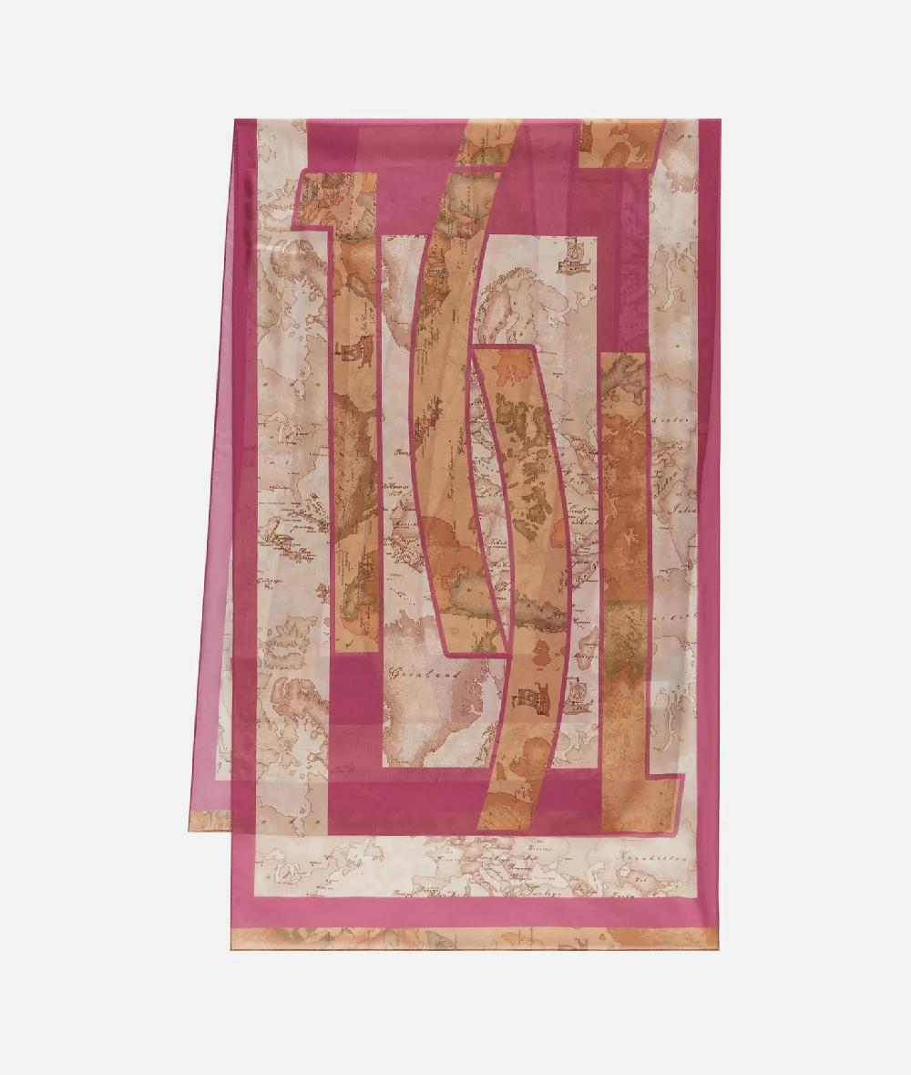 Alviero martini 1a classe Sciarpa con gioiello 1C Mirror 48x150 Rosa Fard Spedizione Gratuita