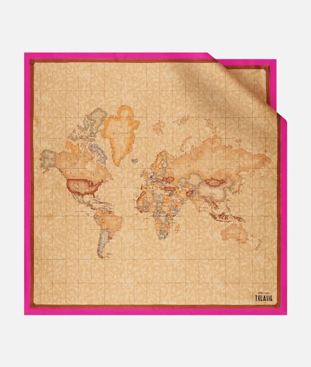 Alviero martini 1a classe Foulard Geo Classic 90x90 Ciclamino