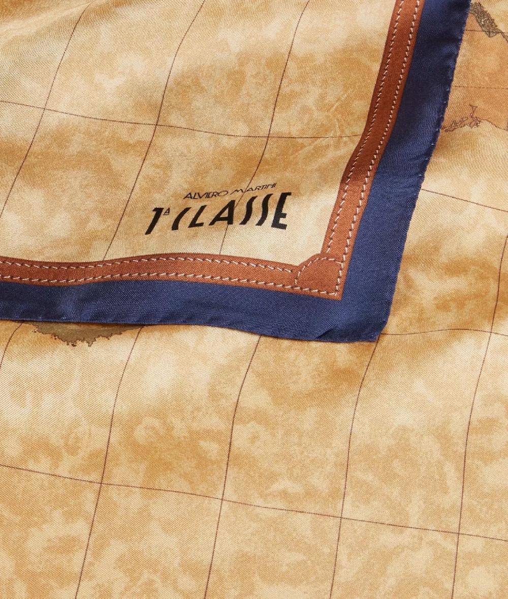 Alviero martini 1a classe Foulard Geo Classic 90x90 Blu Navy Prezzo Ridotto