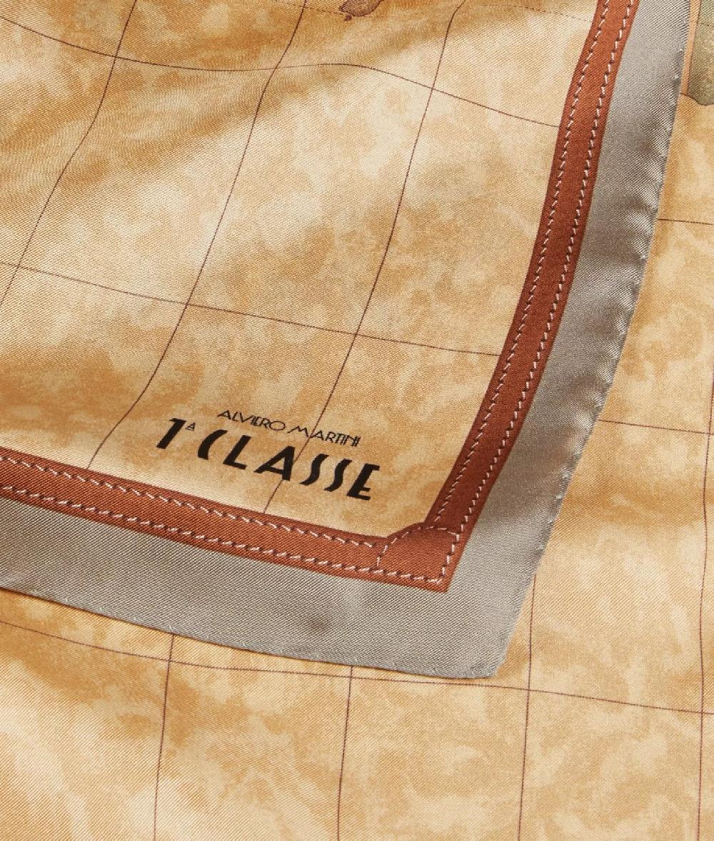 Alviero martini 1a classe Foulard Geo Classic 90x90 Taupe Chiaro Sottocosto