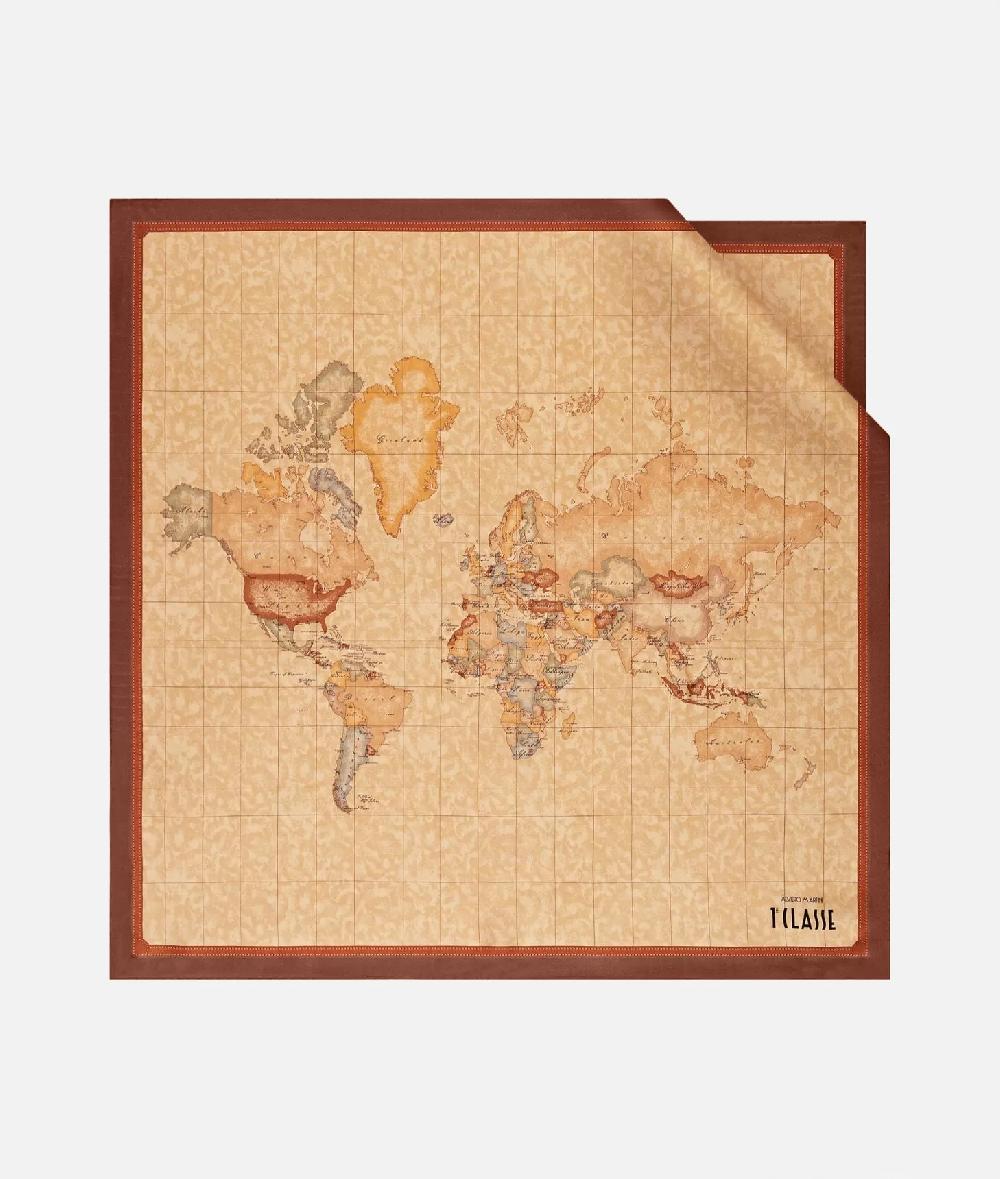 Alviero martini 1a classe Foulard Geo Classic 70x70 Castagna Presa