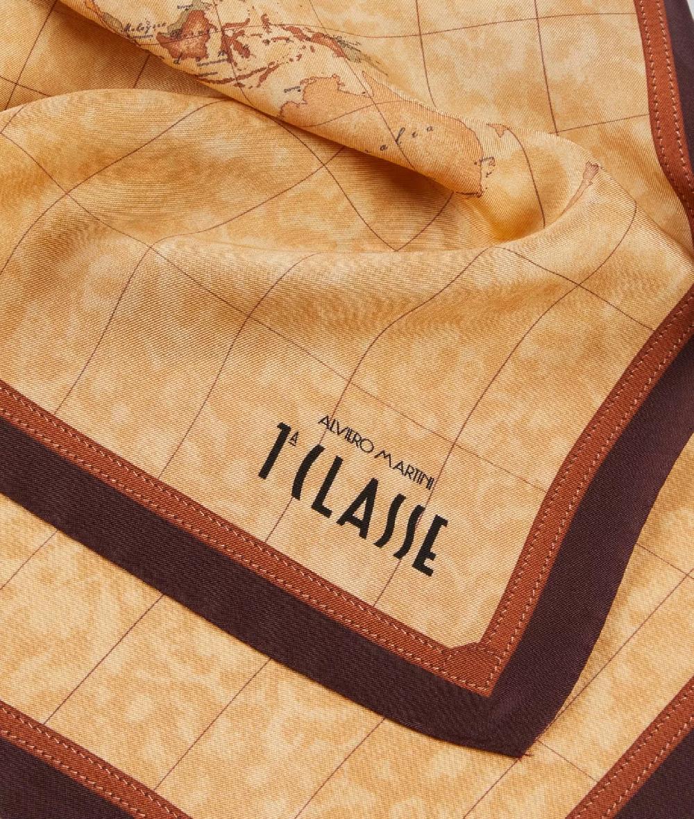 Alviero martini 1a classe Foulard Geo Classic 70x70 Burgundy Offerta