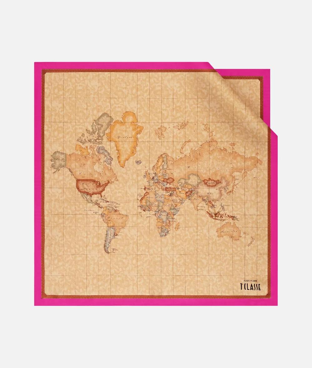 Alviero martini 1a classe Foulard Geo Classic 70x70 Ciclamino