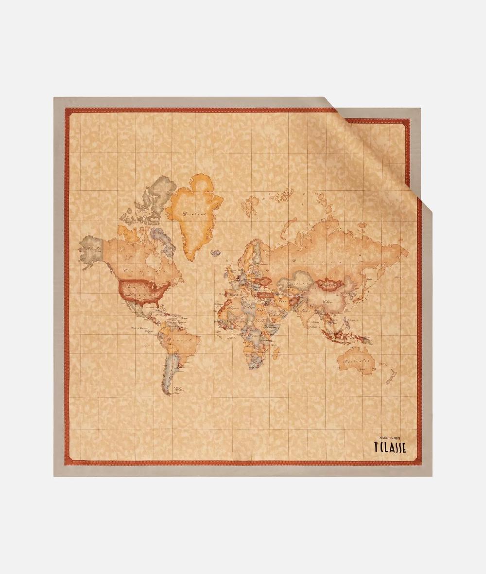 Alviero martini 1a classe Foulard Geo Classic 70x70 Taupe Chiaro