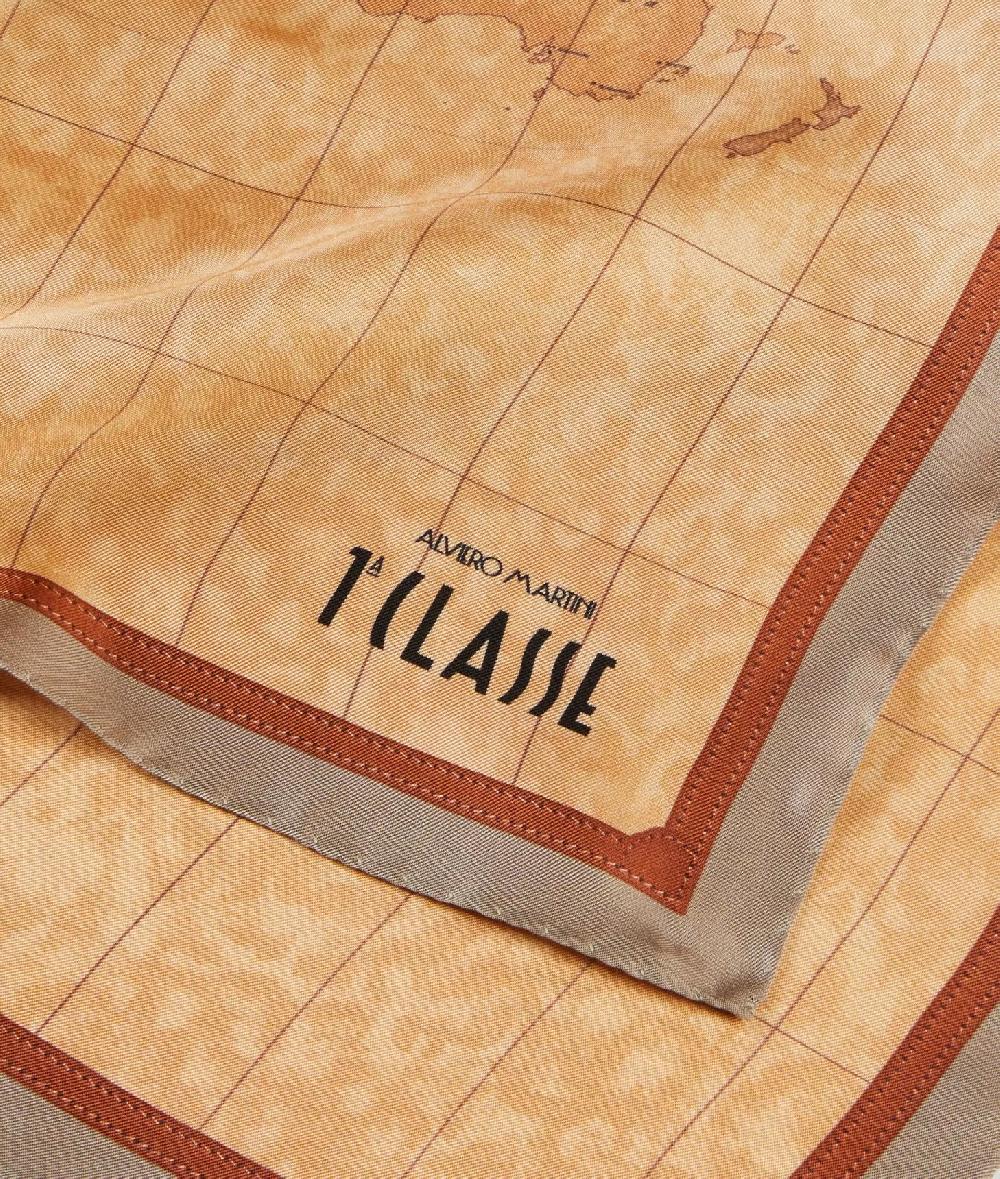 Alviero martini 1a classe Foulard Geo Classic 70x70 Taupe Chiaro Outlet