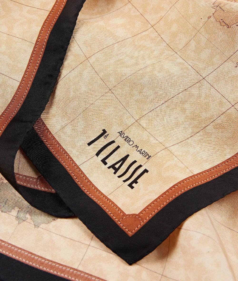 Alviero martini 1a classe Foulard Geo Classic 70x70 Nero In Vendita