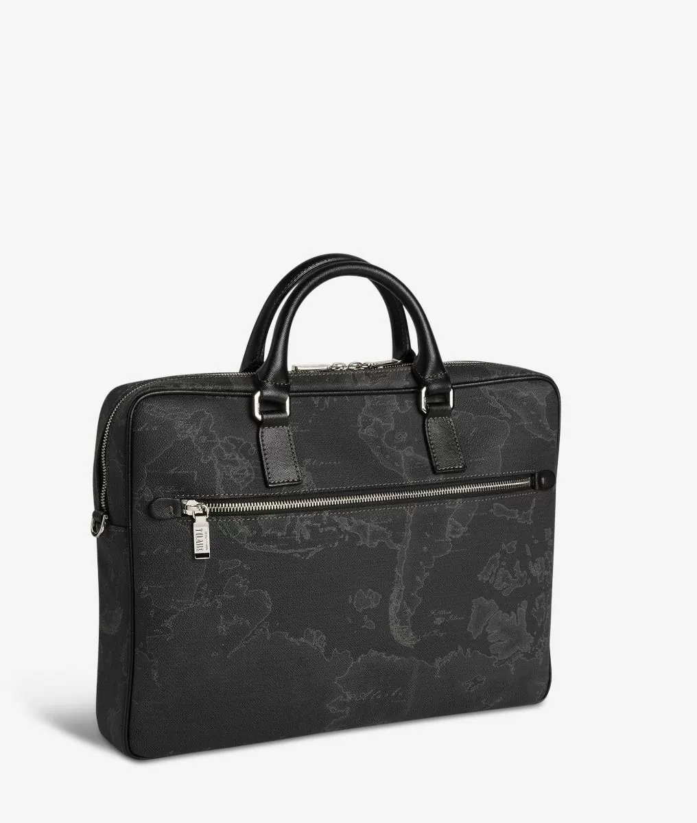Alviero martini 1a classe Geo Black cartella porta pc nera Negozio online di fabbrica