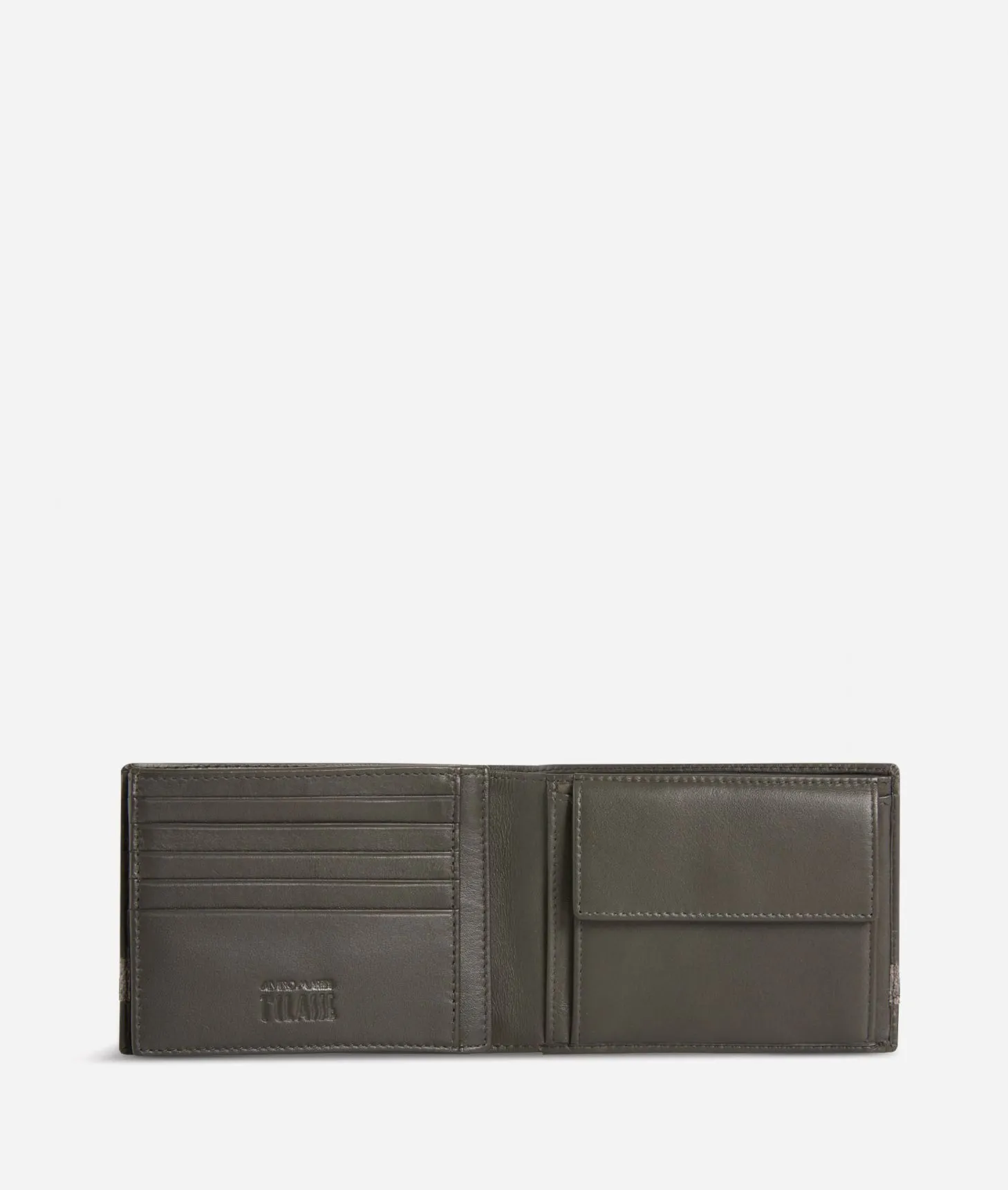 Alviero martini 1a classe Portafoglio piccolo in pelle rifinito in tessuto Geo Dark Online Outlet