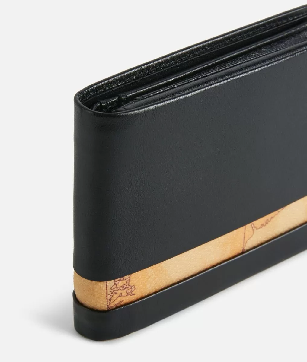 Alviero martini 1a classe Geo Classic portafoglio medio in pelle da uomo nero Lightning offer