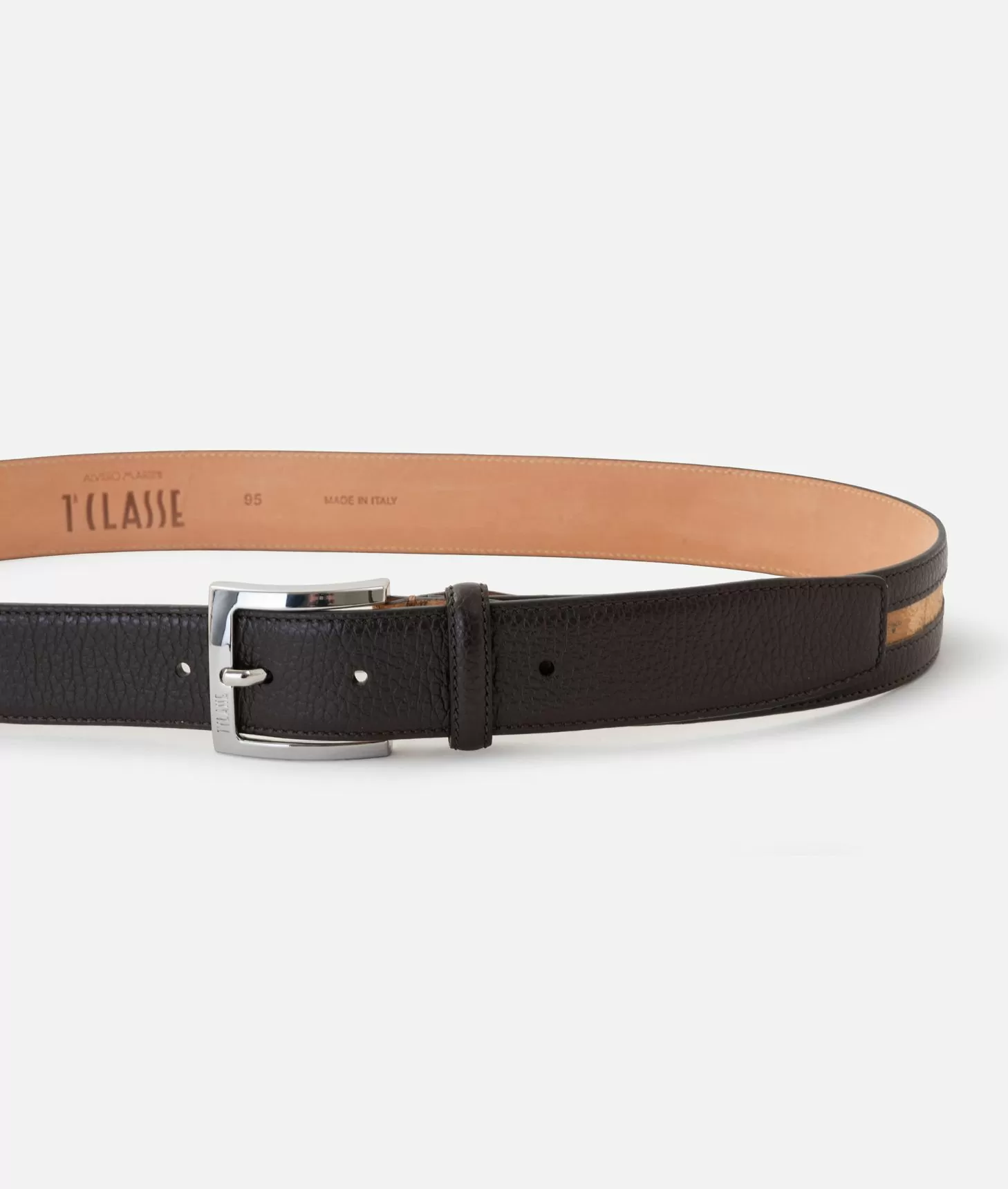 Alviero martini 1a classe Beta Leather cintura uomo Testa Di Moro Duty-free