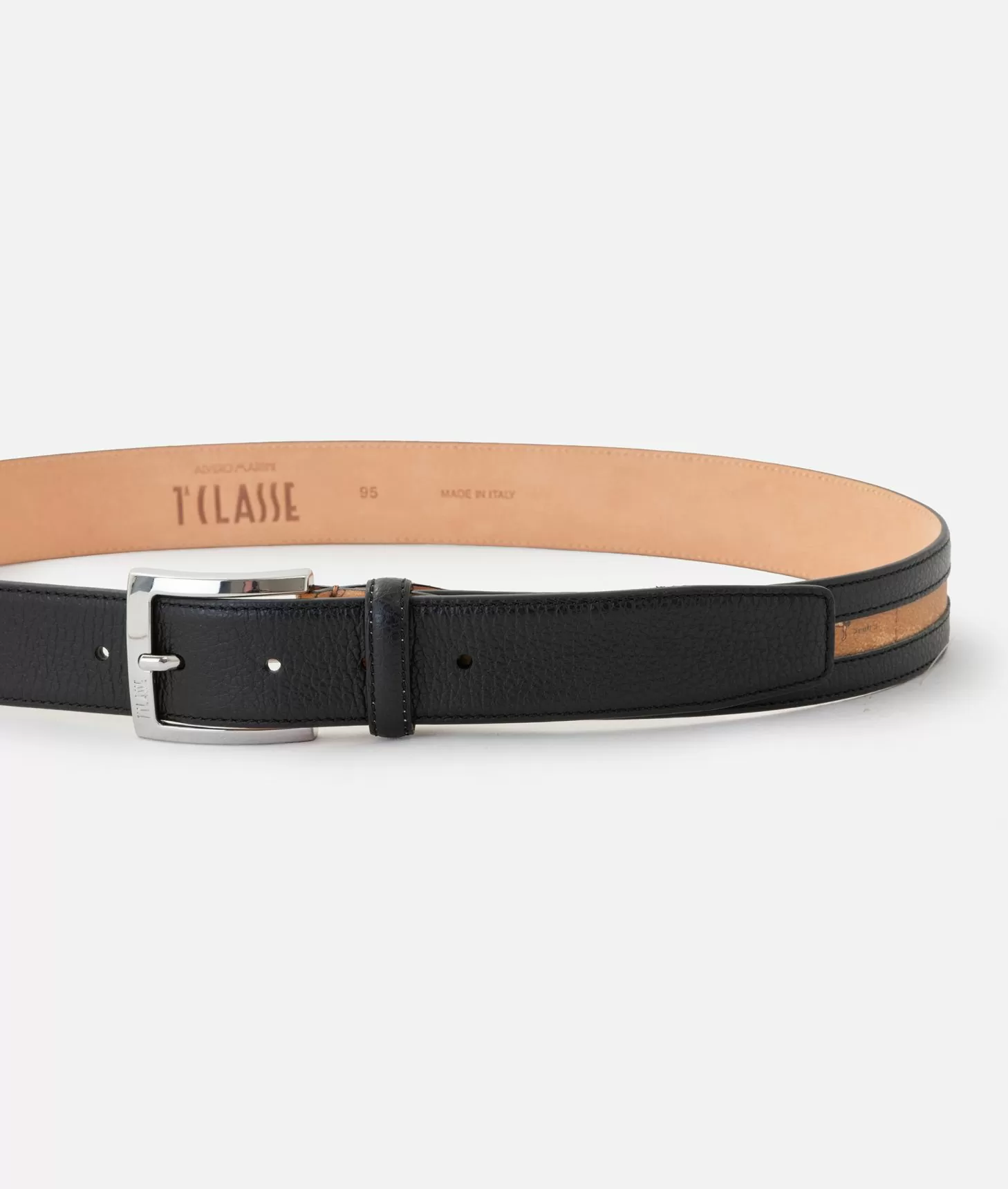 Alviero martini 1a classe Beta Leather cintura uomo Nera Sconti questo mese
